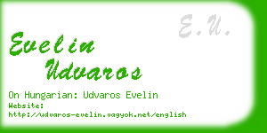 evelin udvaros business card